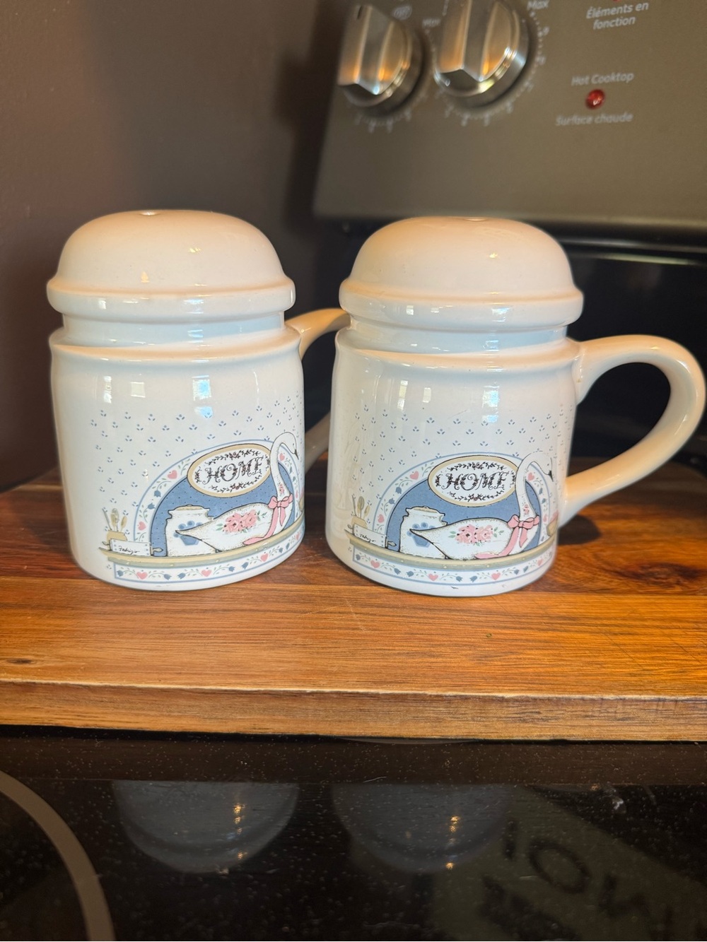 TRENDITIONS Vintage Country Home Mug Salt & Pepper Shakers Taiwan Cottagecore